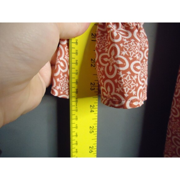 Lush Keyhole Cut Out Cross Body A Line Long Sleeve Dress Size XS Rose Geometric - Picture 11 of 14